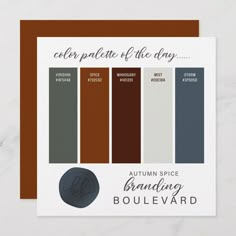 the color palette for autumn spice branding