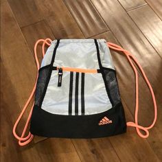 Never Used Adidas Drawstring Bag/Backpack. Thin Polyester Material, Not Heavy Like A Backpack. One Shoulder Backpack, Nike Headbands, Adidas Backpack, Adidas Bags, Green Backpacks, Shoulder Backpack, Pink Backpack, Backpack Sport, Adidas Sport