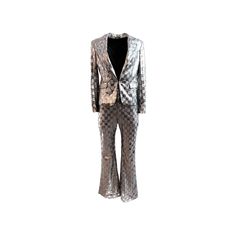 Any Old Iron Space $19.99 Suit Disco ball fabric silver sequin suit Jacket has pockets (style advice, don't use them though!) Fitted pant with flaresOnly 1 left size small It shines! Intergalactic Party, Cowboy Suit, Black Velvet Suit, Silver Disco Ball, Sequin Suit, Velvet Suit, Kate Bosworth, Red Suit, Style Advice