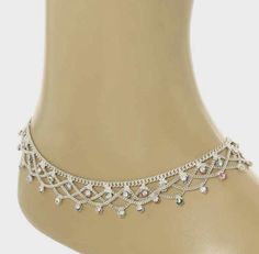 Anklets Indian, Gold Jewelry Outfits, Dream List, Silver Anklet, Ankle Jewelry