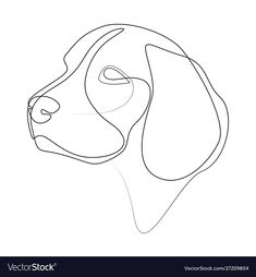 a dog's head is shown in black and white, as well as the outline for