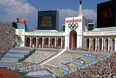 an olympic ceremony in los angeles, california