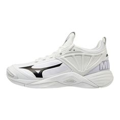 a white and black tennis shoe on a white background