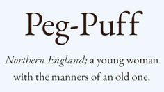 the words peg - pufff are written in brown and black on a white background