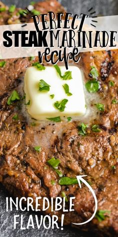 the steak marinade recipe is made with incredible flavor and fresh parmesan cheese