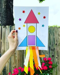 Rocket Art Preschool, Easy Rocket Ship Craft, Rocket Ship Art Preschool, Space Ship Craft Toddlers, Rocket Shape Craft, Preschool Rocket Craft, Rocketship Craft Preschool, Rocket Craft For Preschool, Universe Preschool Activities