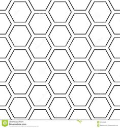 a black and white hexagonal pattern