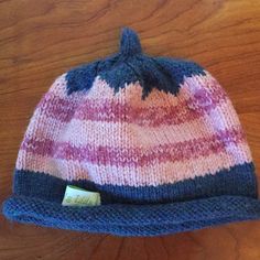 18 Mo Indigo/Pink Hand Knit Winter Hat. Never Worn. Made By Local Knitter At "Lucy's Lids". Pink Soft Knit Beanie, Pink Knitted Casual Hat, Casual Pink Knitted Hat, Casual Pink Hats For Playtime, Casual Pink Soft Knit Hat, Playful Pink Beanie, One Size Fits Most, Playful Pink Beanie (one Size Fits Most), One Size Pink Soft Knit Beanie, Playful Hand-knitted Pink Hat