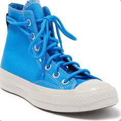 New. Runs One Size Larger. Amazing Blue Color, Very Difficult To Find. No Defects, In The Original Box. Converse Chuck Taylor 70. Cushioned Insole. Lace-Up Closure. Blue Lace-up High-top Sneakers With Elastic Laces, Blue High-top Sneakers With Elastic Laces, Blue High-top Sneakers With Elastic Laces For Streetwear, Blue Low-top Canvas Shoes For Streetwear, Casual Blue High-top Sneakers For Streetwear, Sporty Blue High-top Sneakers With Elastic Laces, Blue Canvas Shoes With Laces For Streetwear, Blue Lace-up High-top Sneakers With Vulcanized Sole, Blue High-top Sneakers With Laces