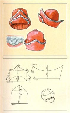 18th Century Hats, 16th Century Clothing, Baby Sewing Patterns Free, Historical Hats, Costume Sewing Patterns, Boots Patterns, Baby Sewing Patterns, Hat Ideas, Doll Hat