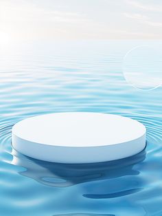 an object floating in the water on top of it's surface