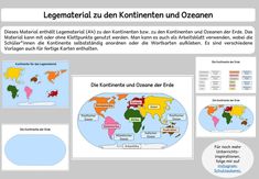 the world map with different countries and their names in german, english, and french