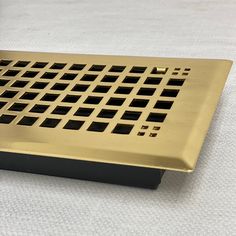 Decorative Polished Brass Metal Register - Contemporary Polished Brass Vent Cover. Designer decorative air grille featuring a simple drop-in installation process. Our Polished Brass vent covers are crafted with a steel damper which allows for heating and cooling airflow control. This decorative air grille is also made with a 3mm thick faceplate, which is durable. This vent cover is crafted with a lacquered finish to help prevent wear and tear on the decorative air grilles faceplate. These decora Wall Vent Covers, Cold Air Return, Wall Vents, Heater Cover, Vent Covers, Window Hardware, Door Stopper, Knobs And Handles, Wire Mesh