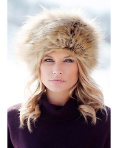 The Donna Salyers' Fabulous-Furs Russian Hat at Bluefly. Fur Hat Outfit, Russian Winter, Fox Hat, Hat Patterns To Sew, Winter Fashion Boots