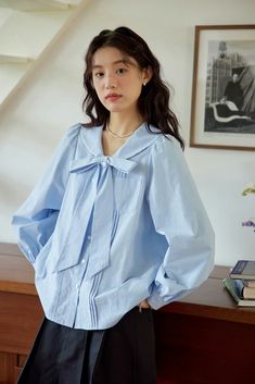 2025 Spring, Fake Collar, Trendy Top, Clothing Inspiration, Trendy Tops, Blouse Dress, Girl Dress, Bow Tie, Blouses For Women