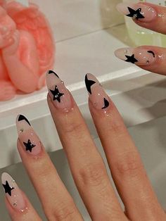 Bluenails Indie Nails, Nagel Tips, Grunge Nails, Baby Pigs, Nail Swag, Star Nails, Funky Nails, Nail Inspiration, Pretty Acrylic Nails