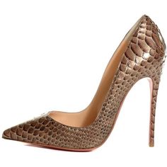 CHRISTIAN LOUBOUTIN Python Armure So Kate 120 Pumps 34.5 Lichen ❤ liked on Polyvore featuring shoes, pumps, pointy toe shoes, christian louboutin shoes, high heel pumps, long shoes and high heeled footwear Bronze Shoes, Christian Louboutin Wedding Shoes, Long Shoes, Metallic Pumps, Pointy Toe Shoes, So Kate, Metallic Shoes, Christian Louboutin Heels, Hot Heels