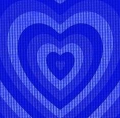 blue hearts are arranged in the shape of a heart on a checkered pattern background