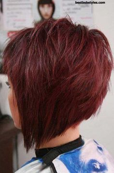 Chic Inverted Bob Hair Cuts for Women - 6 #ShortBob Inverted Bob Hairstyles, Short Red Hair, Stacked Bob Haircut, Hair Magazine, Hair Styles 2014, Cute Hairstyles For Short Hair, Love Hair, Hair Today