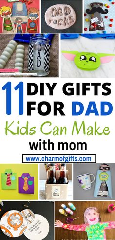 11 diy gifts for dad that kids can make with their mom - crafts and activities