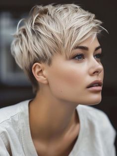 #Hair_Style Womens Short Layered Haircut, Haircut And Color 2024, Short Stylish Haircuts For Women, Short Hairstyle Women Thick Hair 2024, Short Bang Hairstyles, Short Hair Women 2024, Pixie Haircut For Straight Hair, Women’s Short Hairstyles, Bixie 2022