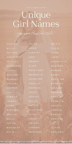 Searching for baby names for your little country cutie? This list of Southern baby names for girls includes modern country girl names, totally western names for girls, super rustic baby girl names, and even a few surprising picks, too!