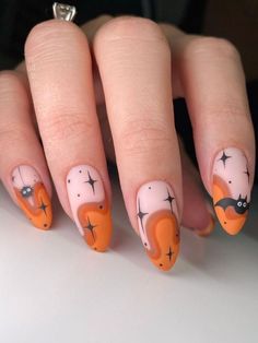 Designs Easy Nail Art Maquillage Yeux Cut Crease, Witchy Nails, October Nails, Smink Inspiration