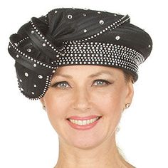 The Giovanna HR22124-BLK Church Hat is a beautiful accessory designed not just for church, but for any occasion where elegance and grace are desired. Crafted with a keen attention to detail, this hat boasts a classic black hue ensuring it pairs wonderfully with a wide range of color palettes and outfits. Embellished with a generous amount of sparkling rhinestones, this church hat makes a statement without overwhelming your ensemble. It captures the light with every movement, adding a subtle shim Black Formal Short Brim Hat, Formal Black Short Brim Hat, Formal Black Brimmed Costume Hats And Headpieces, Elegant Black Party Costume Hats And Headpieces, Formal Black Costume Hats With Curved Brim, Black Formal Costume Hat With Curved Brim, Elegant Black Headpiece For Party, Elegant Black Fascinator For Party, Formal Black Brimmed Costume Hat