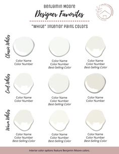 the different shades of white paint