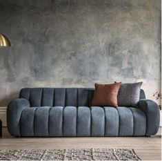 Milan 3 Seater Sofa, Dusty Blue Fabric, Retro Designs, Cushions Dfs Zinc Sofa Navy, Milan Two Piece Sofa, Milan Sofa, Dusty Blue Fabric, Gorgeous Sofas, Green Sofa, Blue Sofa, Design Statement, Retro Designs