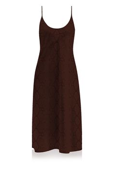 Model stats for sizing: Height: 5’ 8.5” Bust: 32” Waist: 23” Hips: 34” Model is wearing OS (One Size fits most) Fiber Content: 100% Cupro Solid Seamless Camisole Dress, Luxury Brown Sleeveless Slip Dress, Fitted Brown Camisole, Stretch Camisole Dress With Built-in Bra, Solid Camisole Slip Dress With Built-in Bra, Midi Slip Dress, Put On, Dress Making, Slip Dress