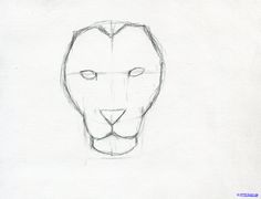 a drawing of a lion's head with its eyes closed