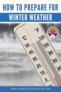 a thermometer that reads how to prepare for winter weather