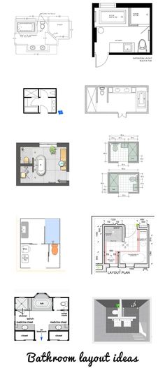 the floor plan for a bathroom and living room