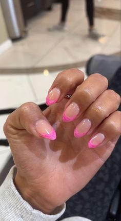 Pink Nails Gel, Pink Almond Nails, Preppy Nails, Hoco Nails, Nails Gel Nails, Glow Nails