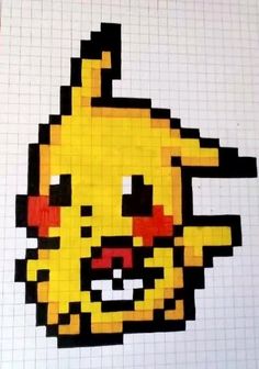 an image of a pixelated yellow pokemon character