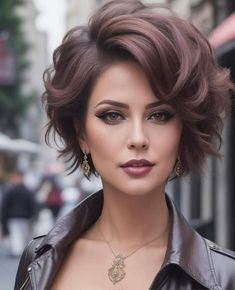 Hairstyle Short Hair Women, Feather Cut For Short Hair, Hair Styles Short Hair, Messy Short Hair, Short Hair Wigs, Sassy Hair, Haircut And Color