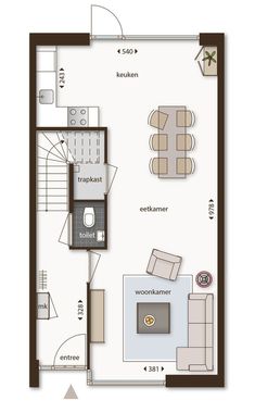 the floor plan for a small apartment