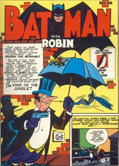 an old comic book with batman and robin