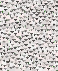 an animal pattern is shown in grey and green