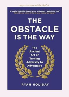 the book cover for the obstacle is the way