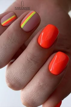 Colorful Nail Designs, Pink Nail, Hot Nails, Nail It, Gel Manicure