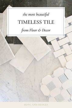 Timeless Tile From Floor And Decor Floor And Decor Tile, Traditional Bathroom Tile, Classic Bathroom Tile, Powder Room Tile, Timeless Tile, Classic White Bathrooms, White Subway Tile Bathroom, Marble Bathroom Floor