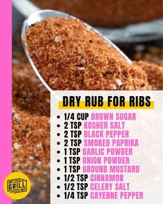 a recipe for dry rubs on a spoon