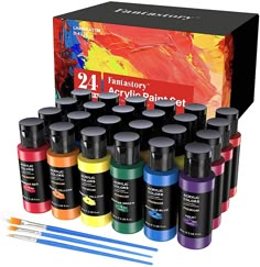 24 acrylic paint set in display box