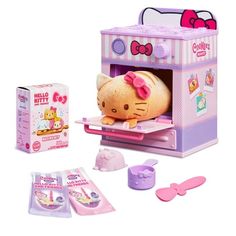 the hello kitty kitchen playset is ready to be played