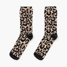 Super soft all-over printed knit socks with extra cushioning in the sole. Suitable for men and women. Tan Leopard Print Cheetah Spots, African Leopard, Leopard Art, Print Socks, Leopard Animal, Brown Leopard, Knit Socks, Socks For Sale, Girl Quotes