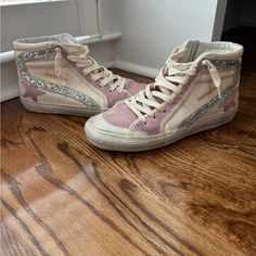 Euc Golden Goose Slide Sz 38. Worn Less Than 5 Times. Golden Goose Slide, Golden Goose, Womens Shoes Sneakers, Shoes Sneakers, Womens Sizes, Women Shoes, Sneakers, Pink, Women Shopping