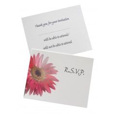 two thank cards with a pink flower on them