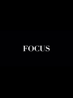 the word focus in white on a black background